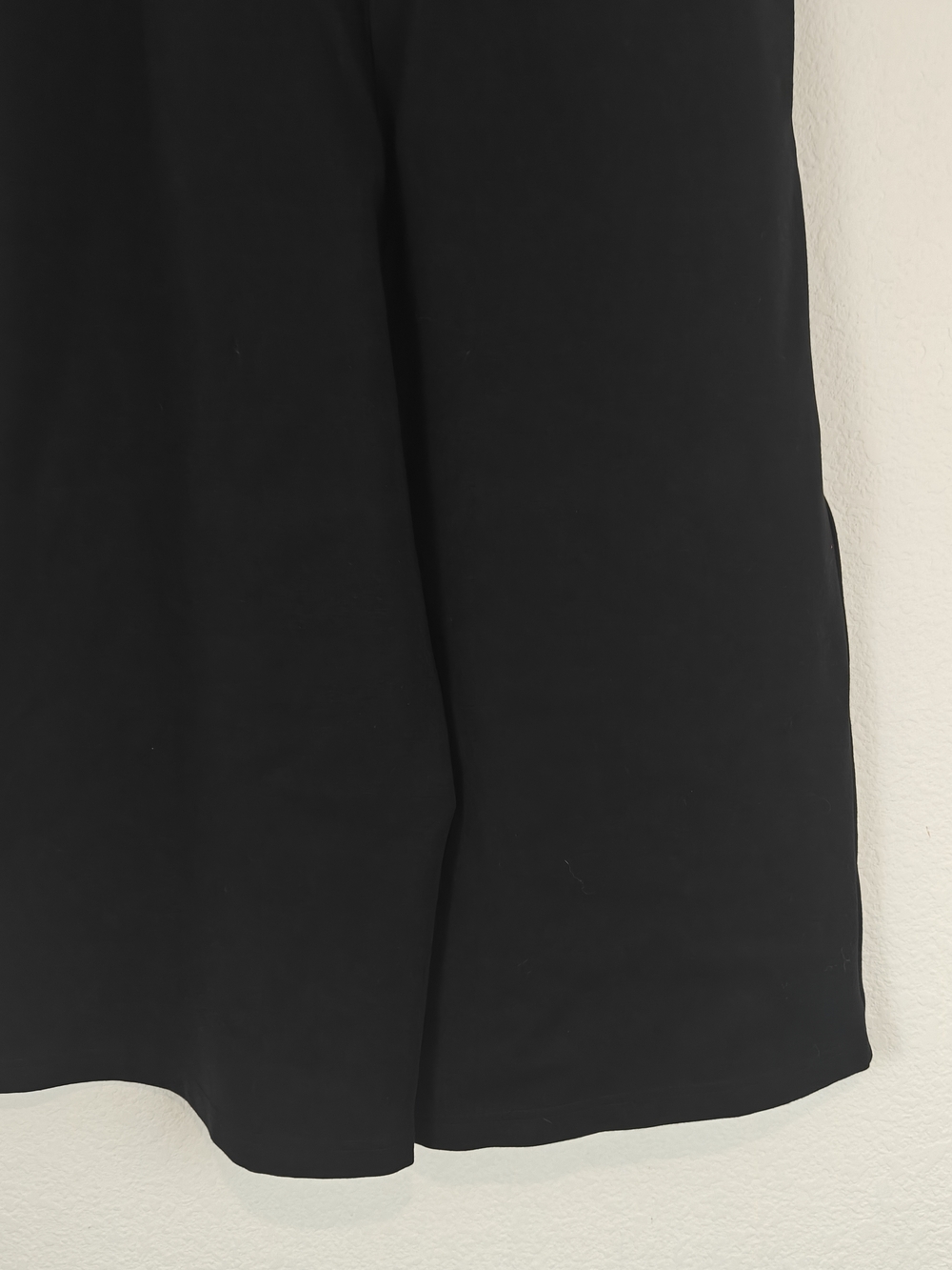 Diesel XS Ultra Wide Leg Cropped Pants Chic Flowy Culottes | Elastic Waist Black - Picture 11 of 16